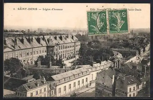 AK Saint-Denis, Légion d`honneur et vue panoramique des bâtiments historiques