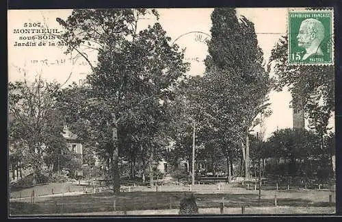 AK Montreuil, Jardin de la Mairie