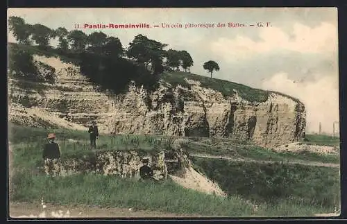 AK Pantin-Romainville, Un coin pittoresque des Buttes