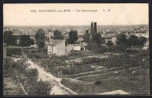 AK Montreuil-sous-Bois, Vue panoramique sur la ville et ses environs