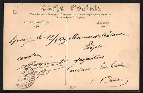 AK Épinay, Les Bords de la Seine, vue prise de la Terrasse du Château du Roi d`Espagne