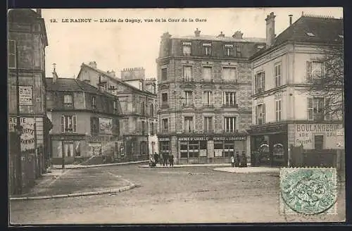 AK Le Raincy, L`Allée de Gagny vue de la Cour de la Gare