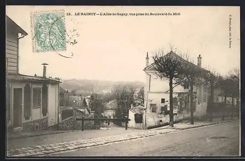 AK Le Raincy, L`Allée de Gagny, vue prise du Boulevard du Midi