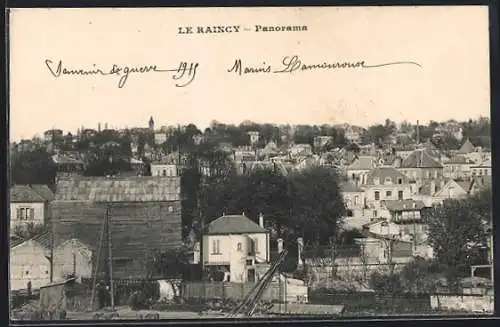 AK Le Raincy, Panorama de la ville avec vue sur les toits et la végétation environnante