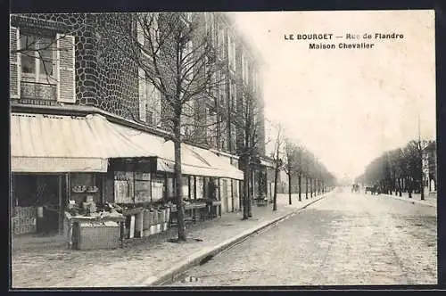 AK Le Bourget, Rue de Flandre, Maison Chevalier