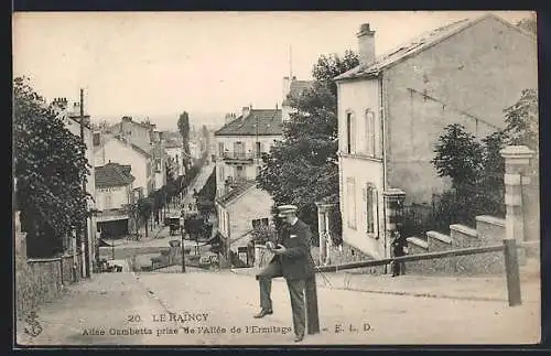 AK Le Raincy, Allée Gambetta vue de l`Allée de l`Ermitage