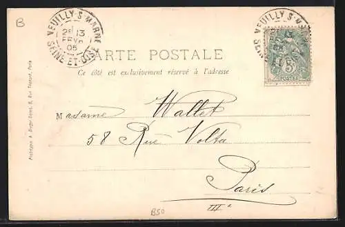 AK Ville-Évrard, Vue de la Maison de Santé, prise du canal