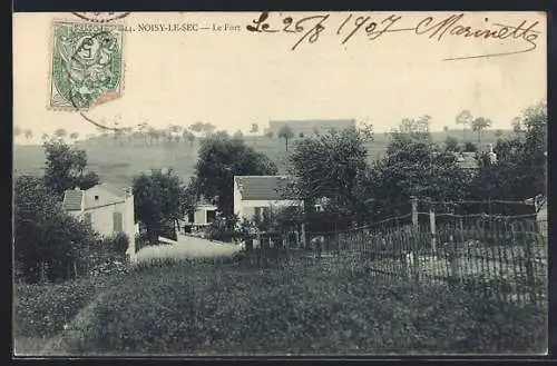 AK Noisy-le-Sec, Le Fort et paysage champêtre aux alentours