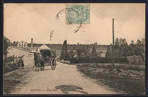 AK Ruffin, Une rue avec une calèche tirée par un cheval