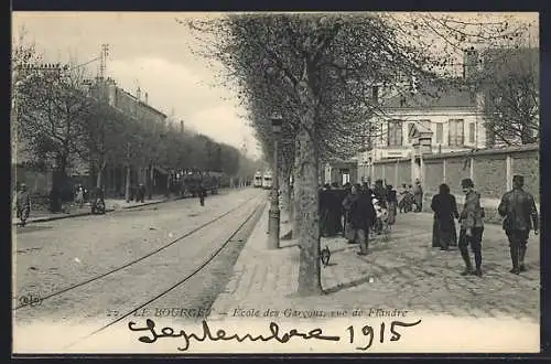 AK Le Bourget, École des Garcons, rue de Flandre