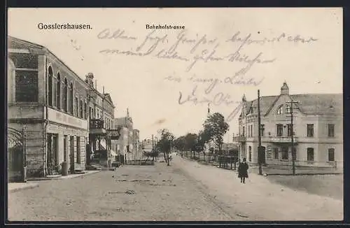 AK Gosslershausen, Blick in die Bahnhofstrasse