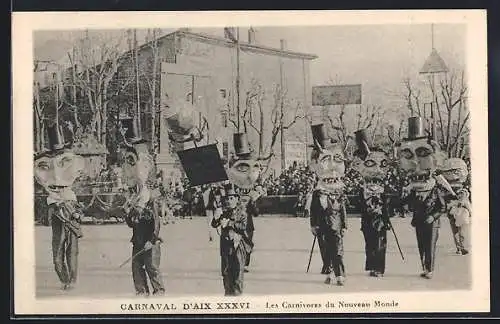 AK Aix-en-Provence, Carnaval - Les Carnivores du Nouveau Monde, Fasching