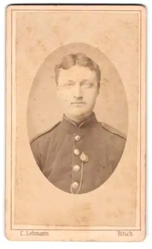 Fotografie C. Lehmann, Bitsch, Soldat in Uniform