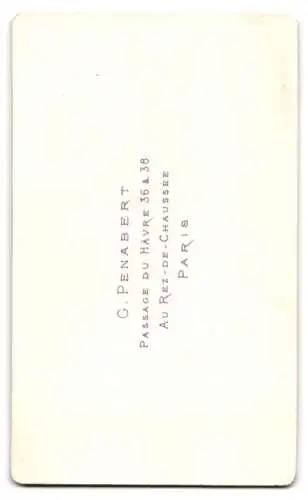 Fotografie C. Penabert, Paris, Passage du Havre 36 & 38, Porträt eines Jungen