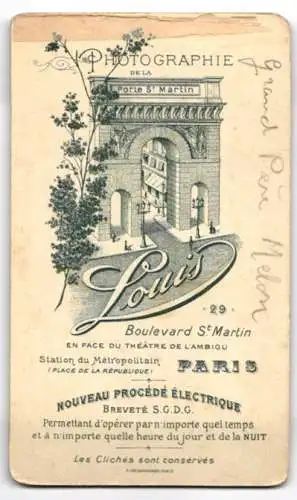 Fotografie Louis, Paris, Boulevard St. Martin 29, Portrait eines älteren Herren