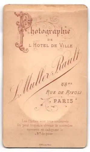 Fotografie L. Muller-Rault, Paris, Rue de Rivoli 48, Porträt einer Frau