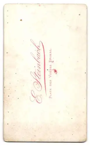 Fotografie E. Steinbach, Épinal, Place des Vosges, Porträt einer Dame