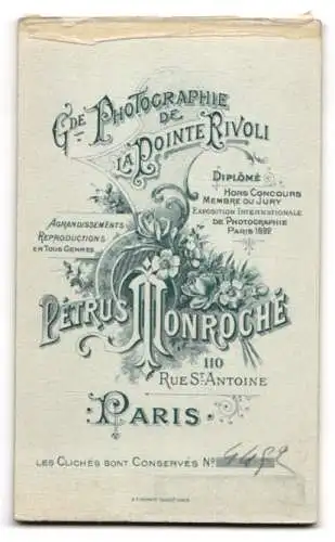 Fotografie Pétrus Monrochè, Paris, Rue St. Antoine 110, Porträt einer Dame