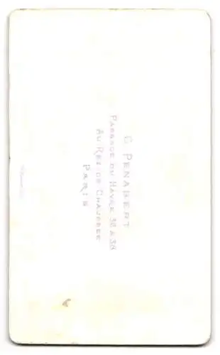Fotografie C. Penabert, Paris, Passage du Havre 36 & 38, Porträt eines Herrn mit Schnurrbart