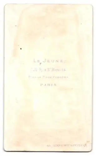Fotografie Le Jeune, Paris, Rue St. Honore 230, Porträt eines Mannes mit Bart
