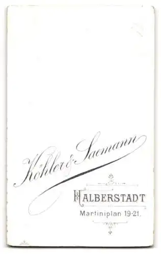 Fotografie Köhler & Saemann, Halberstadt, Martiniplan 19-21, Portrait eines Herren