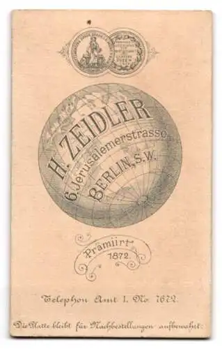 Fotografie H. Zeidler, Berlin, Jerusalemer Strasse 6, Porträt eines jungen Mannes