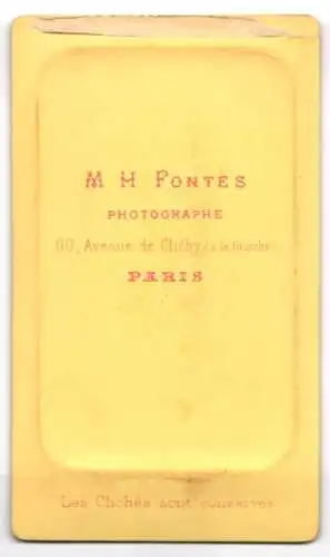Fotografie M. H. Fontès, Paris, Avenue de Clichy 60, Portrait einer Frau