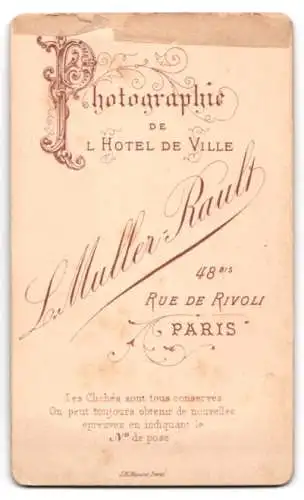 Fotografie L. Muller-Rault, Paris, Rue de Rivoli 48, Porträt eines Herren