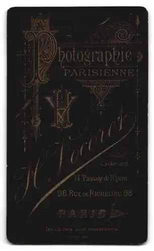 Fotografie H. Vocoret, Paris, Rue de Richelieu 98, Porträt einer Dame