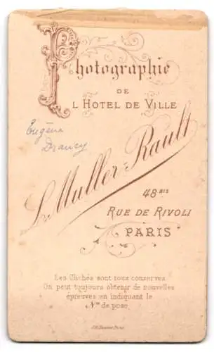 Fotografie L. Muller-Rault, Paris, Rue de Rivoli 48, Porträt eines eleganten Herrn