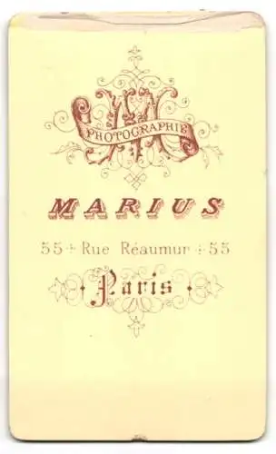 Fotografie Marius, Paris, Rue Réaumur 55, Porträt einer Dame