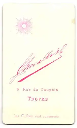 Fotografie Chevallot, Troyes, Rue du Dauphin 6, Portrait einer Dame