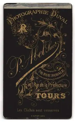 Fotografie P. Abel, Tours, Rue Royale 76, Porträt eines älteren Herrn