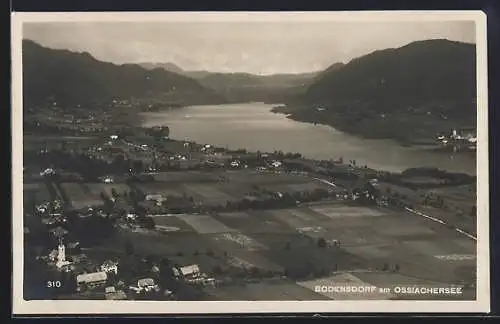 AK Bodensdorf am Ossiachersee, Ortsansicht aus der Vogelschau