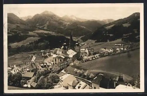 AK Mariazell, Teilansicht aus der Vogelschau