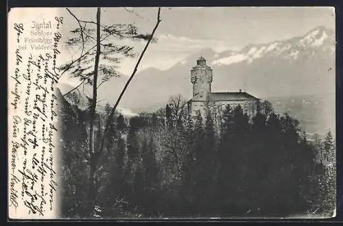 AK Volders, Blick auf das Schloss Friedberg