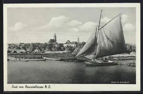 AK Rust am Neusiedlersee, Segler am Seeufer