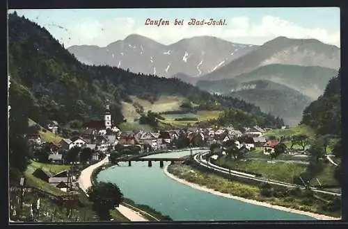 AK Bad-Ischl, Laufen aus der Vogelschau