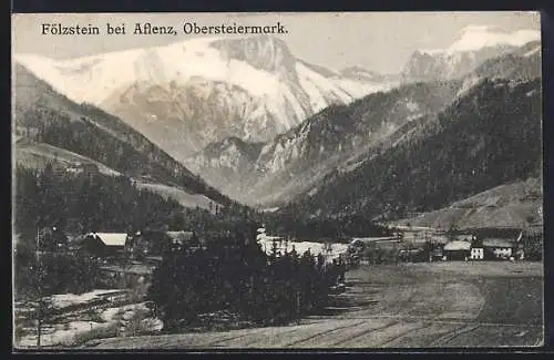 AK Aflenz, Ortsansicht mit Fölzstein