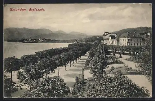 AK Gmunden, Esplanade am Ufer