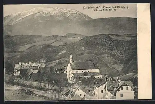 AK St. Corona bei Kirchberg, Teilansicht mit Kirche