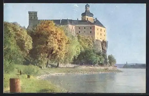 Künstler-AK Persenbeug a. d. Donau, Schloss Persenbeug