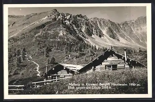 AK Mallnitz in Kärnten, Berglift Häusleralm mit Blick gegen die Lonza