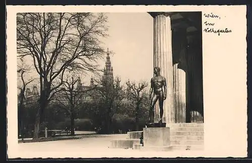 AK Wien, Statue im Volksgarten