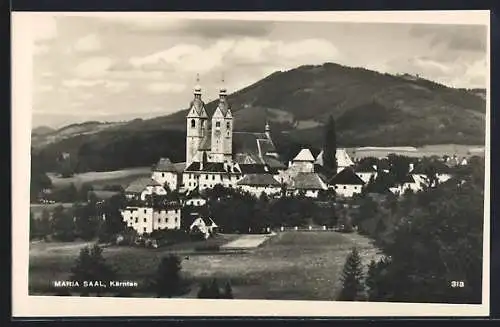 AK Maria Saal /Kärnten, Teilansicht mit Kirche