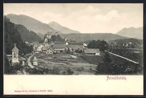 AK Arnoldstein, Teilansicht mit Bergen