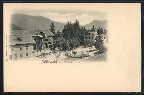 AK Villach, Mittewald, Strassenpartie