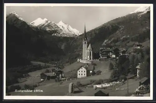 AK Heiligenblut, Panorama mit Kirche