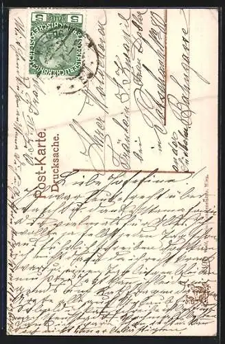 AK Wien, Zentralfriedhof, Anzengruber Grabdenkmal