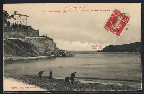 AK Cerbère, Cap Cerbère à droite, entrée de l`anse